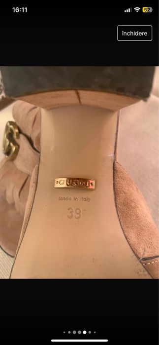 Saboti dama Gucci ,purtati de doua ori,verificati,