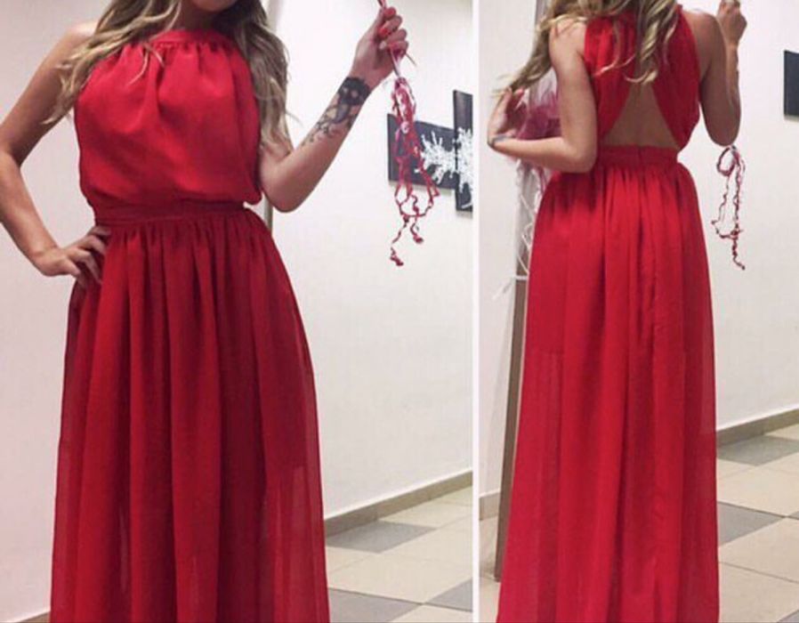 Дълга рокля МЕГЗ с гол гръб