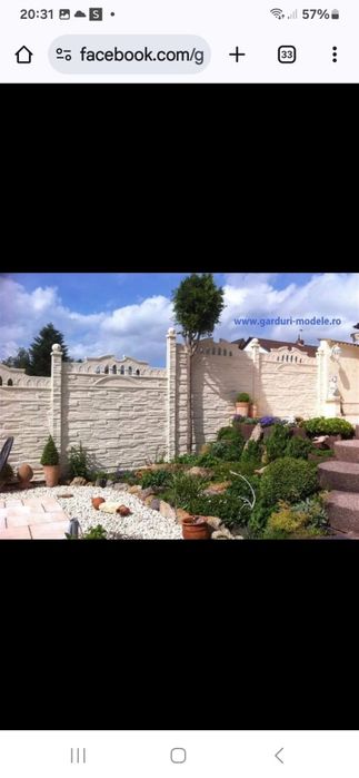 Garduri din placi beton armat.Diverse modele.