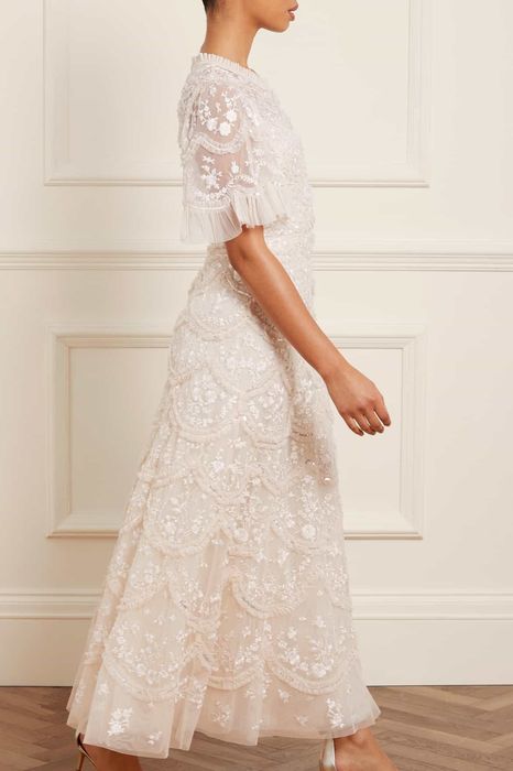 Niddle & Threads rochie originala - varianta scurta până la genunchi