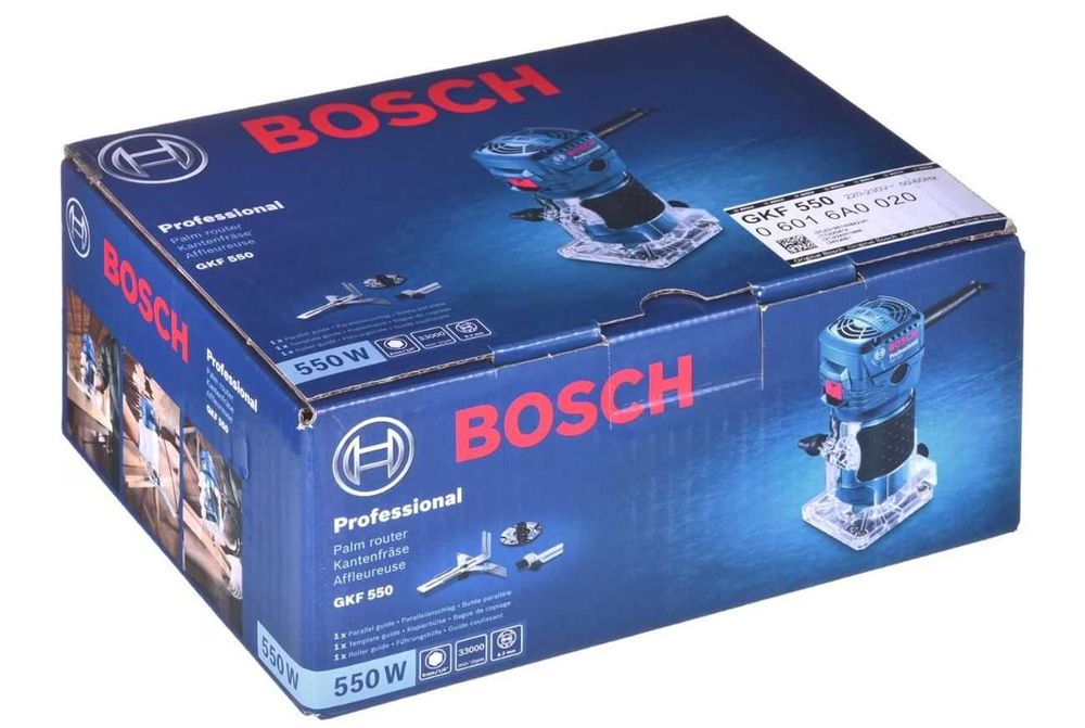 Оберфреза Bosch Professional GKF 550, 550 W, Фрезери 6мм