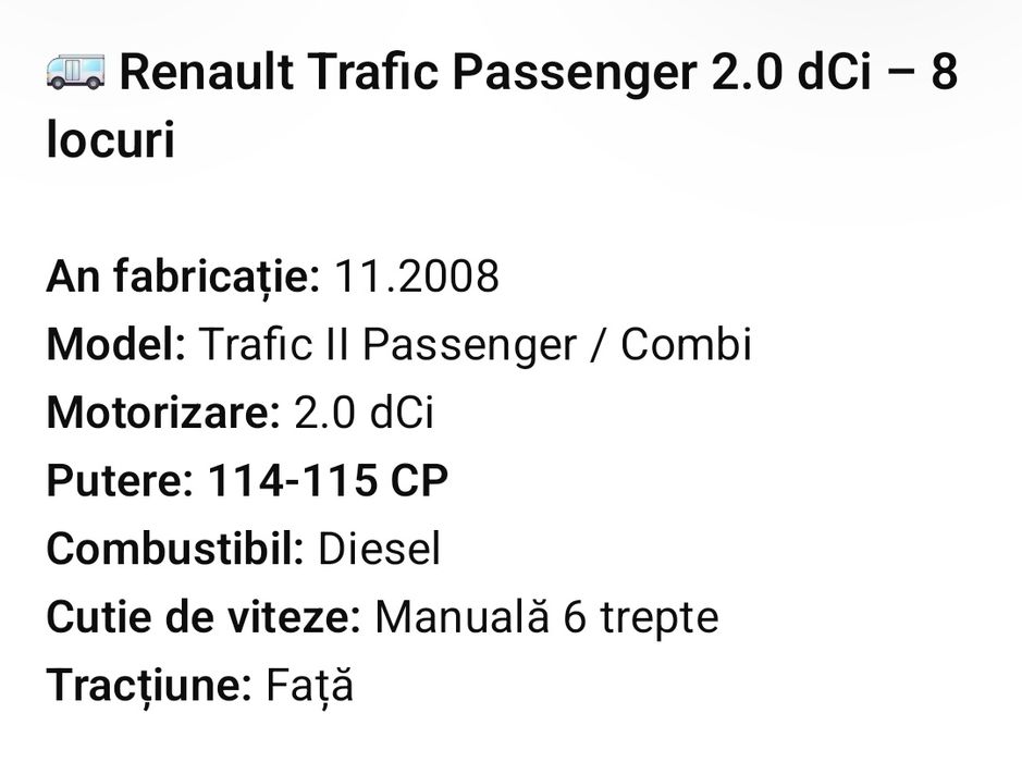 Vand Renault Trafic Passenger