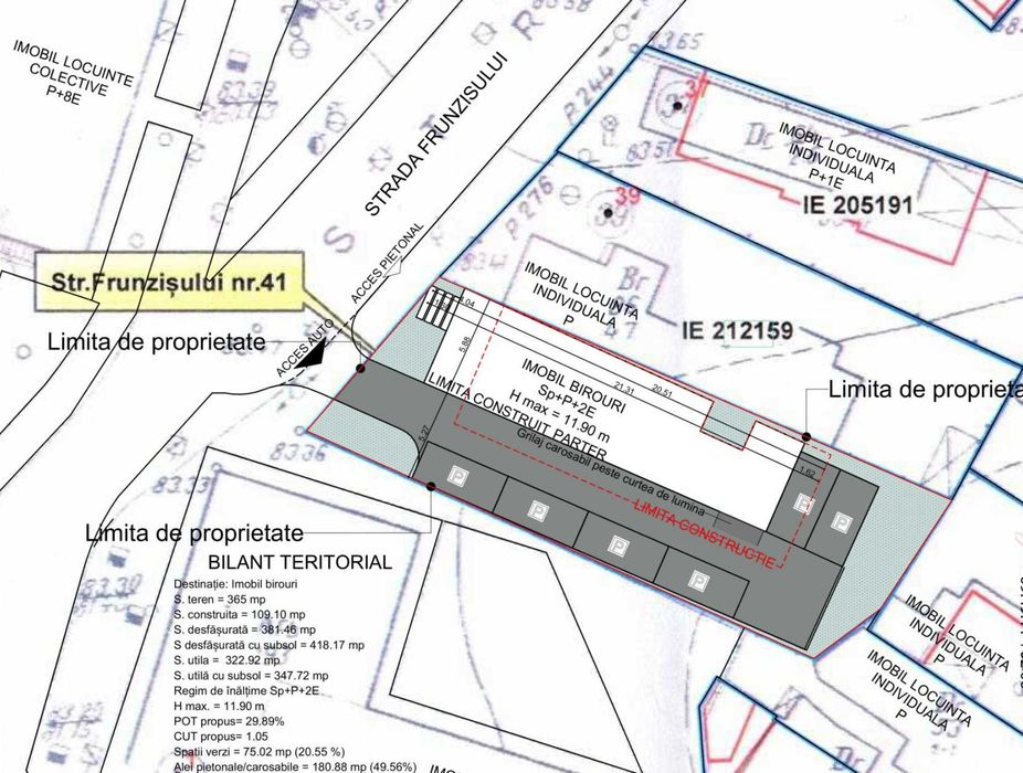 Teren 366mp Autorizatie de constructie S+P+2