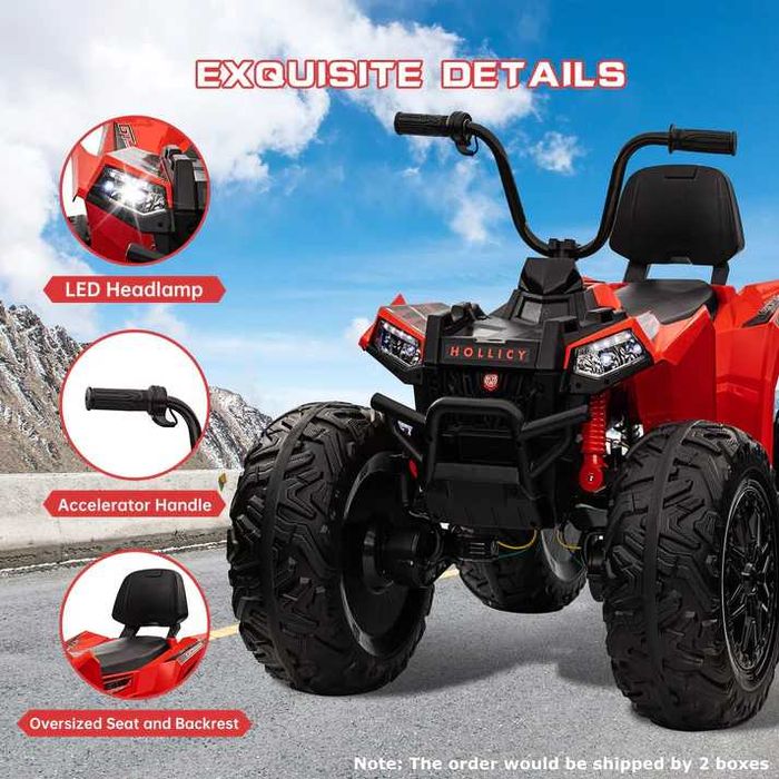 ATV electric Kinderauto MonsterQuad, 4x 100W, 24V 14Ah, RED