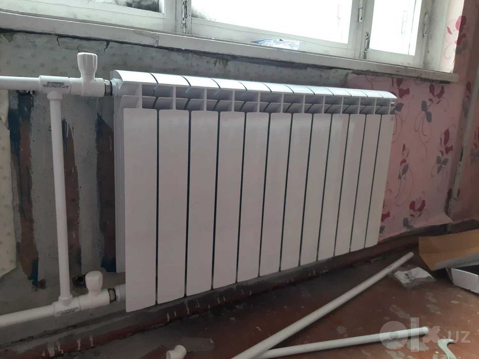 Установка радиатора батареи отопления