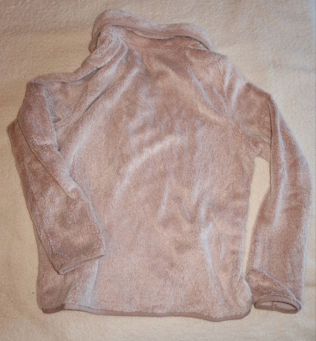 Мек полар / пухкав пуловер с цип размер S