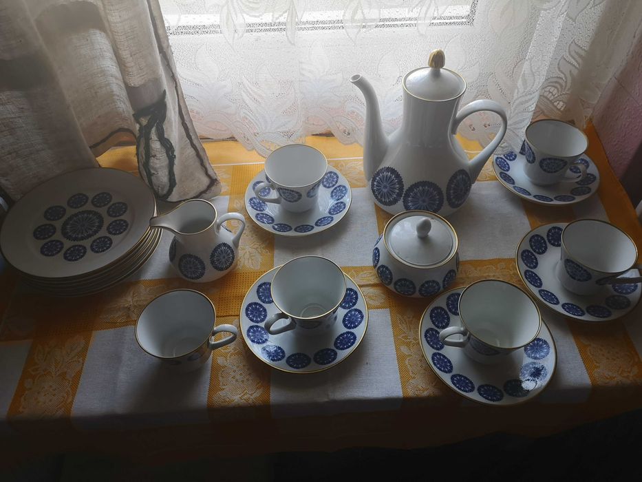 Vand set de cafea si prajituri - complet - cobalt