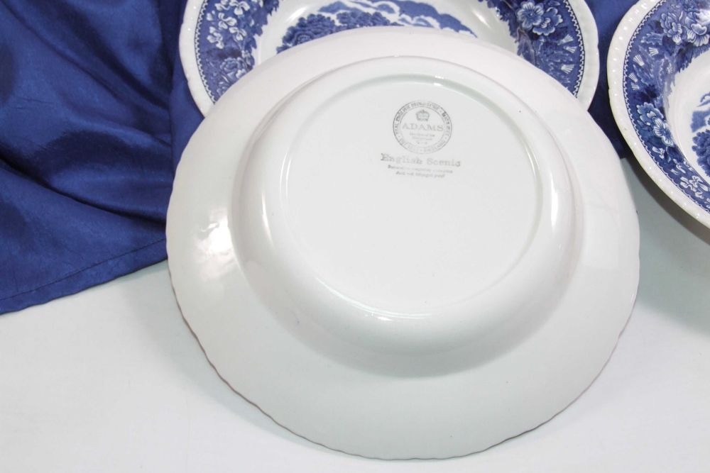 Set 6 Farfurii ADAMS WEDGWOOD (Anglia), pictate manual, IMPECABILE