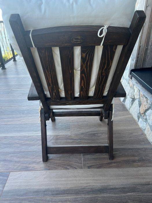 Дървени градински столове с механизъм за регулиране на облегалката