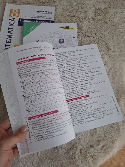 Set 3 culegeri matematica, clasa a 8a + evaluare națională
