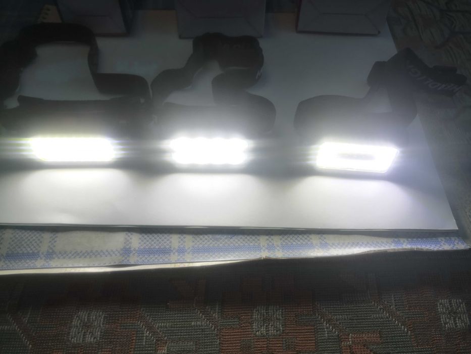 Lanterna de cap detasabil cu leduri cob alb + rosu