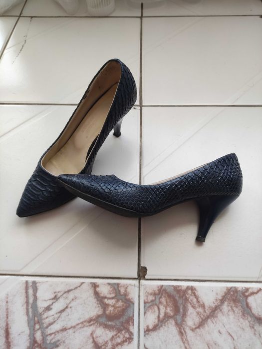 Дамски обувки, сини на цвят, използвани, пролет есен
