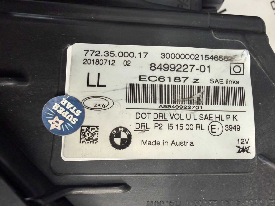 Фар ляв за Bmw 7 G11 G12 LED USA  far farove БМВ 7 Г11 Г12 ЛЕД