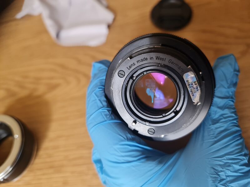 Обектив Carl Zeiss Planar 50mm f1.8 + адаптер QBM