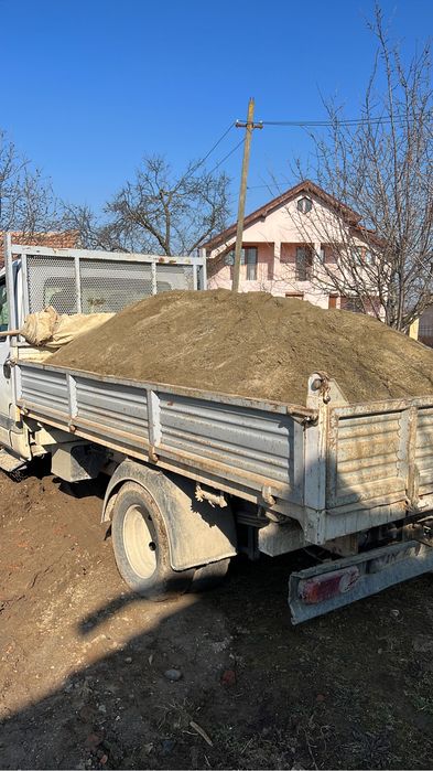 transport  nisip piatra amestec balastru pământ moloz