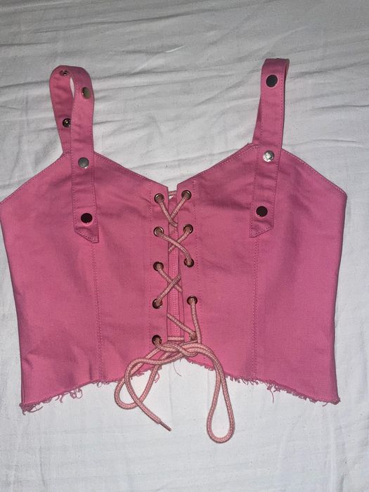 Розов кроп-топ Алесса!