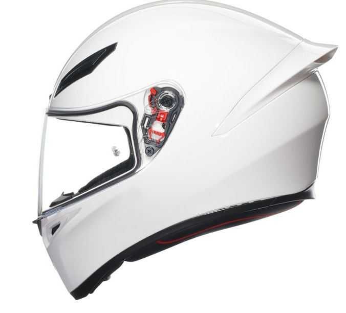 Ново каска AGV K1 S BLACK WHITE бяла черна мото