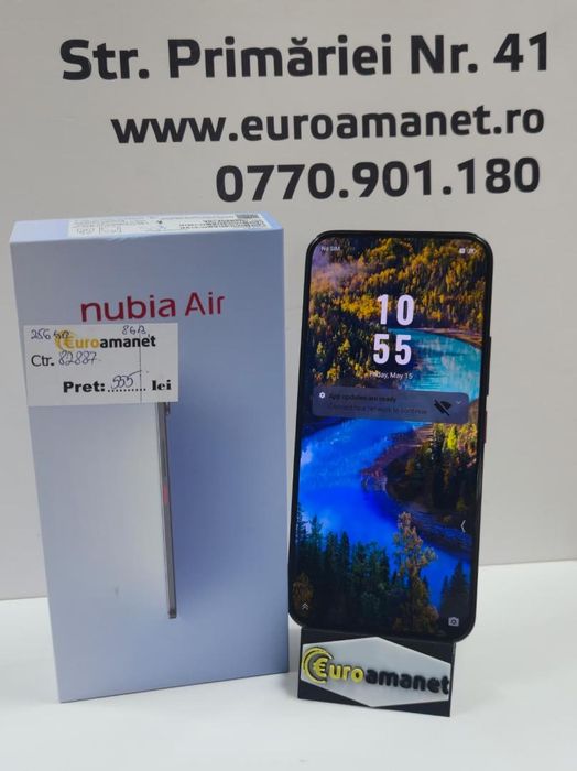 Telefon mobil ZTE nubia AIR, Dual SIM, 8GB, 256GB, 5G, Titanium -P-