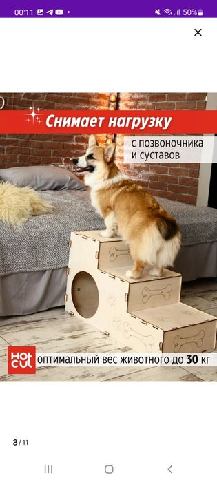 Новая лестница для мелких животных