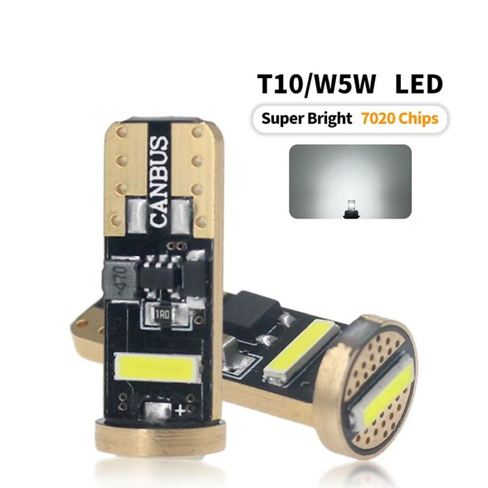 комплект 2броя led диодни габаритни крушки fls6045, t10  2070 3 ...