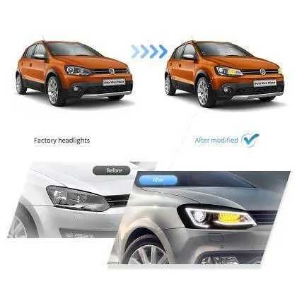 Тунинг led фарове за VW POLO от 2009-2017 - черни