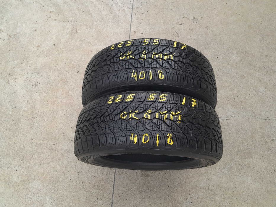Doua anvelope de iarna 225 55 17 bridgestone blizzak LM 32 profil 8 mm