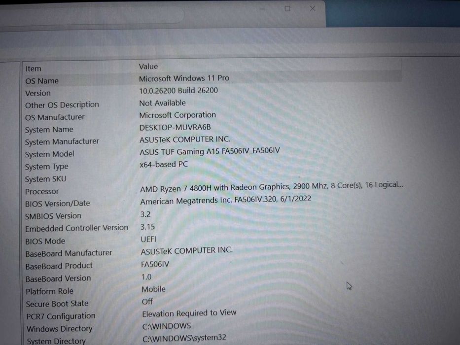 Laptop Asus TUF Gaming A15 - Ryzen 7 4800H - RTX 2060 6GB - 16 GB RAM - SSD 1 TB + Cooler Thermaltake + Mouse Razer