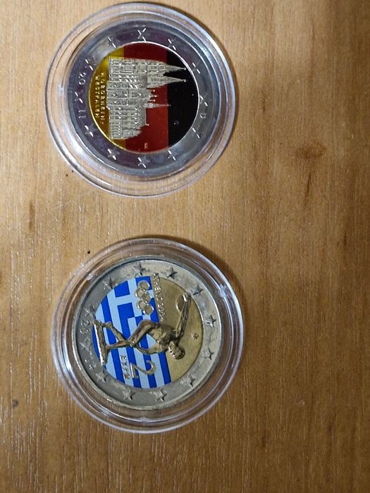 Евро монеты  одним  лотом цена за все