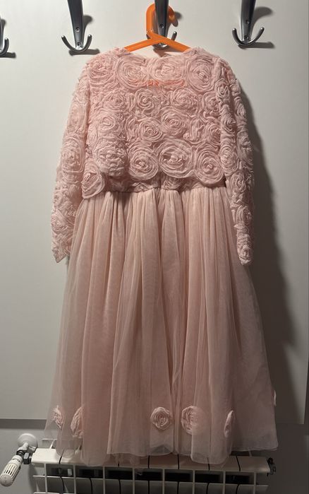 Официална рокля за момиче от тюл и дантела с болеро