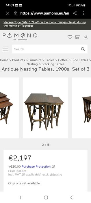 Set măsuțe Thonet an 1900