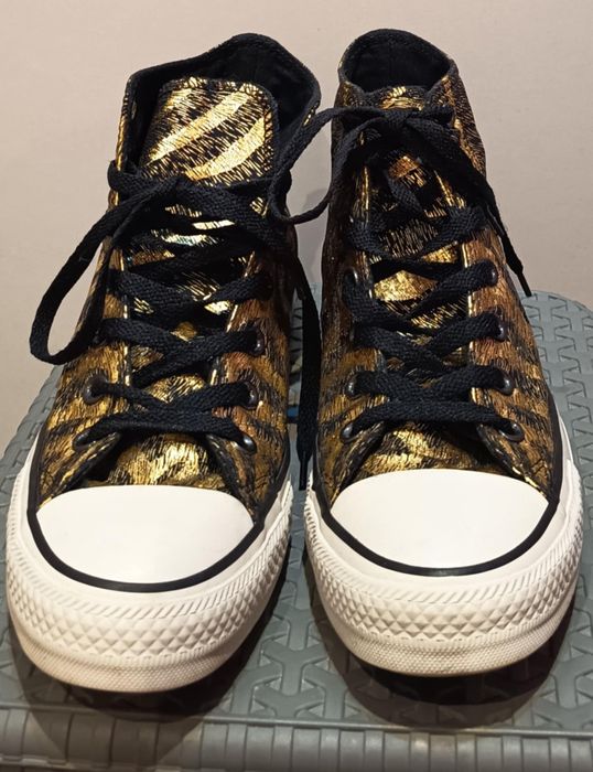 Converse Chuck Taylor All Star Animal Print Gold Shoes