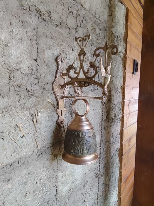 Clopot de perete/de poarta din bronz/H-aprox.42 cm