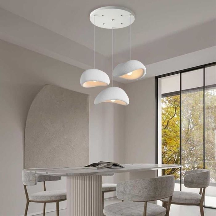 Висяща лампа Wabi Sabi E27, модерна, бяла, неправилен дизайн, полилей