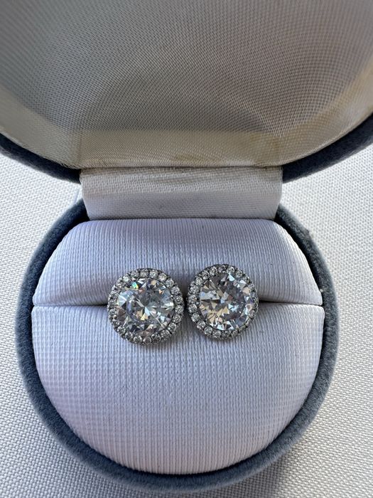 Cercei din argint si cubic zirconia