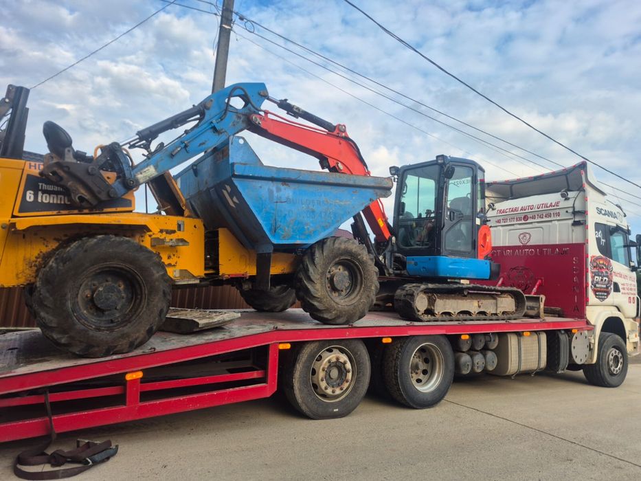 Excavator de 6t de inchiriat/ dumper 6t.