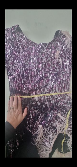 Rochie animal print paiete si pene