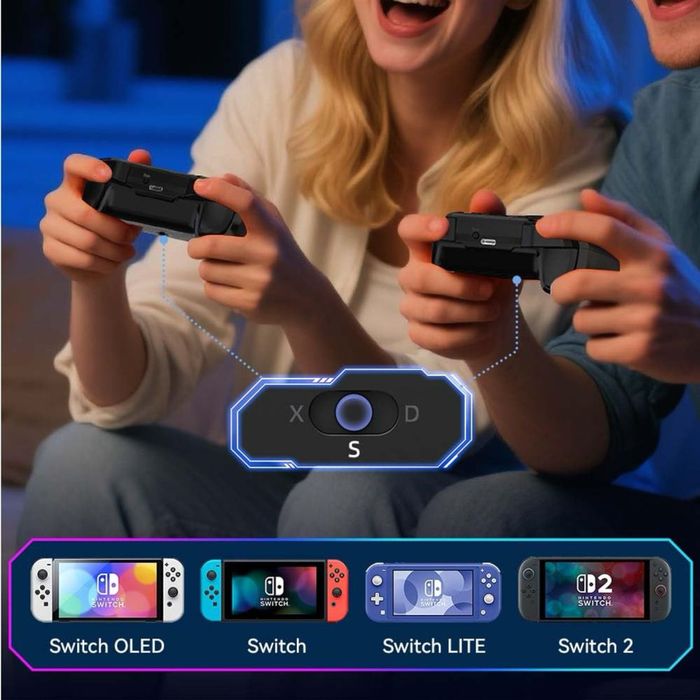 Controller wireless Bluetooth & 2.4G Hall trigger Turbo vibrații – Negru