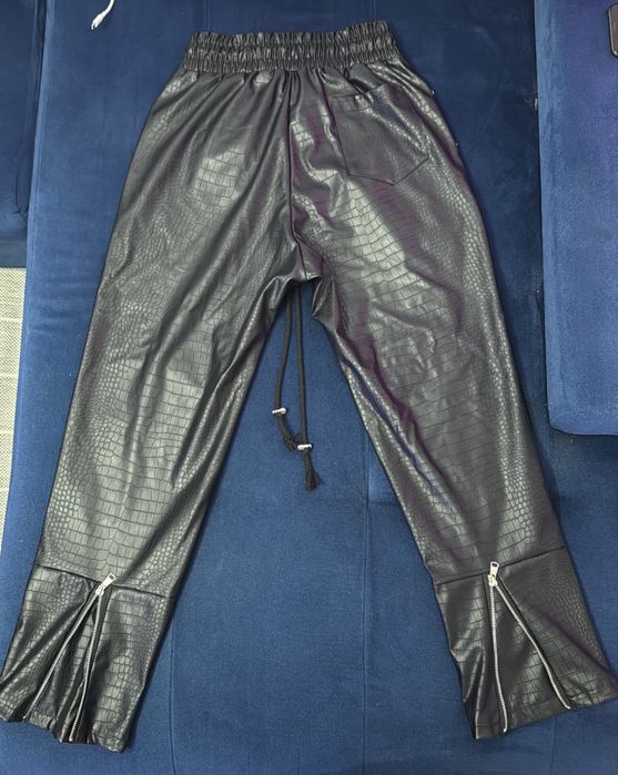 pantaloni piele piton young rich white