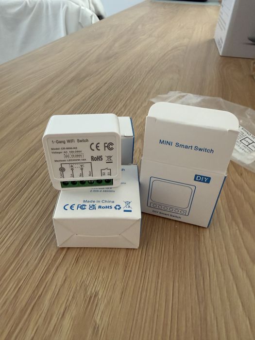 Releu inteligent Mini WiFi Switch 16A, compatibil Tuya / Smart Life, montaj în doză