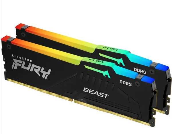 Memorii Kingston FURY Beast RGB XMP EXPO 32GB (2x16GB) DDR5 6000MT CL36 Dual Channel