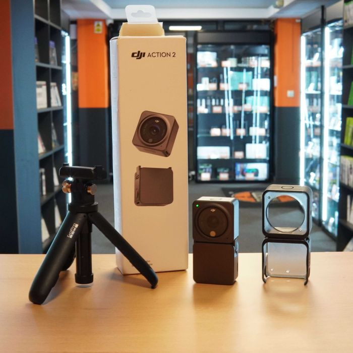 Camera DJI Action 2 Power Combo 32GB+ Trepied GoPro + Carcasa Cooling