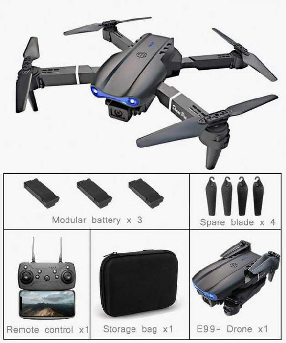 Дрон E99 с две камери 4K HD видео