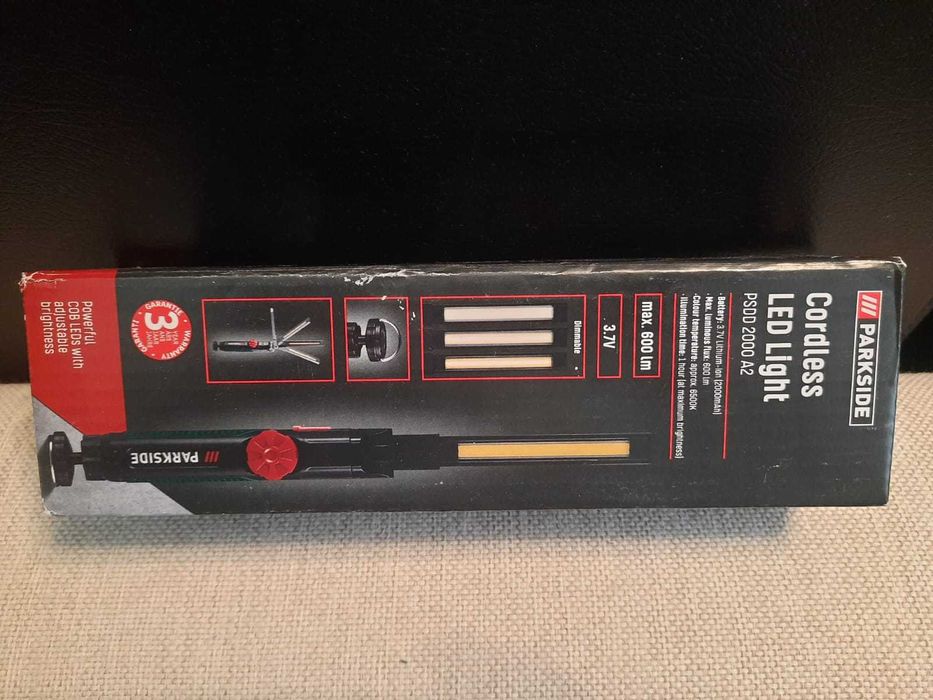 lampa led cu cap oscilant,rabatabil parkside