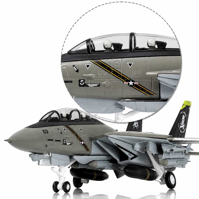 Macheta avion metalica Grumman F-14A Tomcat Top Gun 20cm