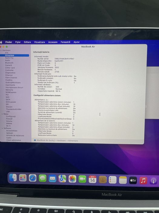 Laptop Macbook M1 256GB / 8Gb Ram 96%bat 205C GARANTIE #39944