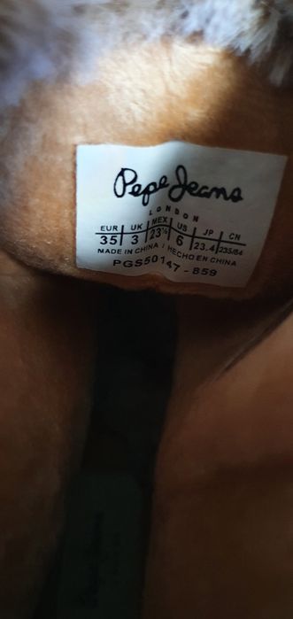 Cizme scurte / bocanci Pepe Jeans, piele naturala, marimea 35