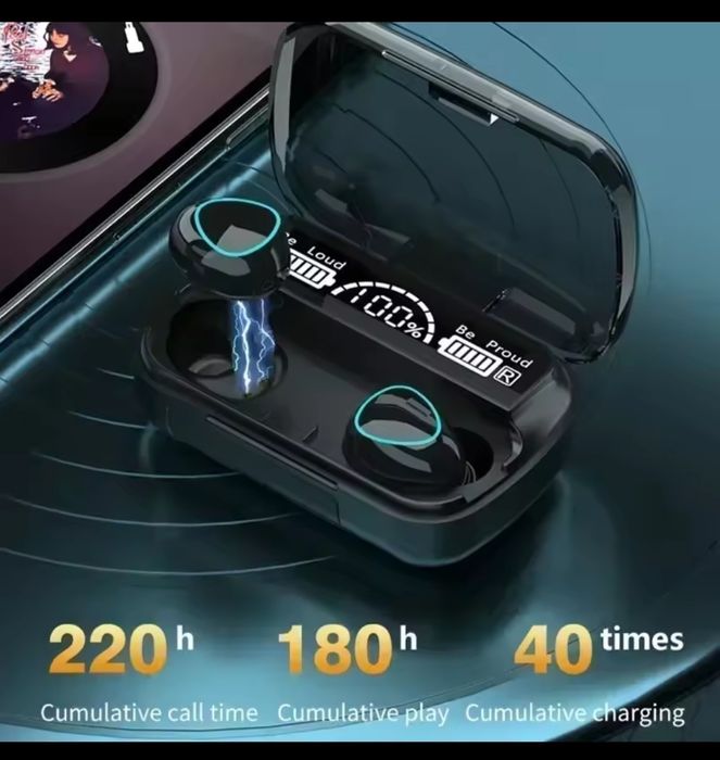 Спортни Hi-Fi Блутуут/Bluetooth безжични слушалки за разговори и музик