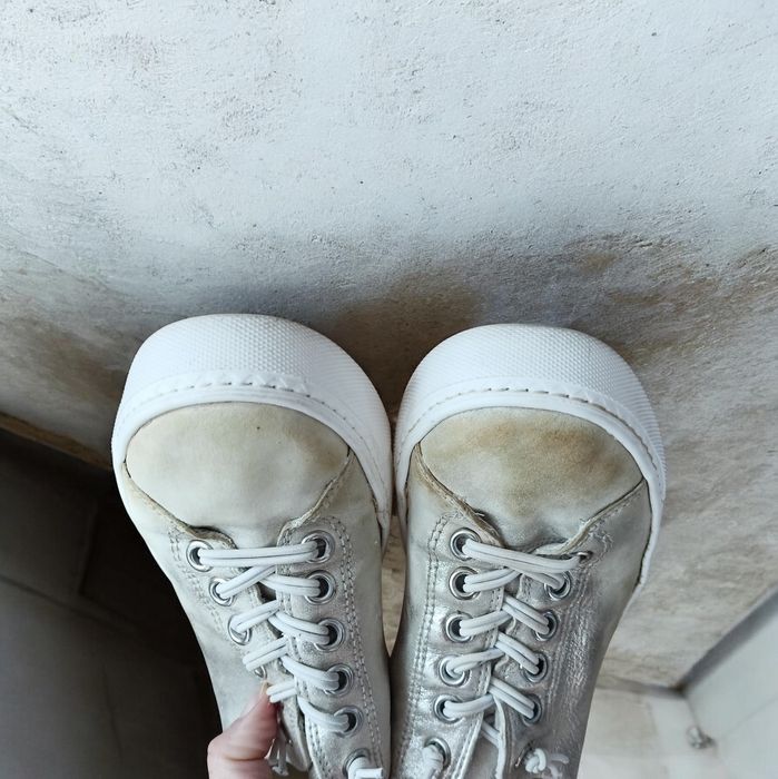 Tenisi Sneakers Paul Green Auriu-Argintii / Piele - Mărimea 38.5 (5.5