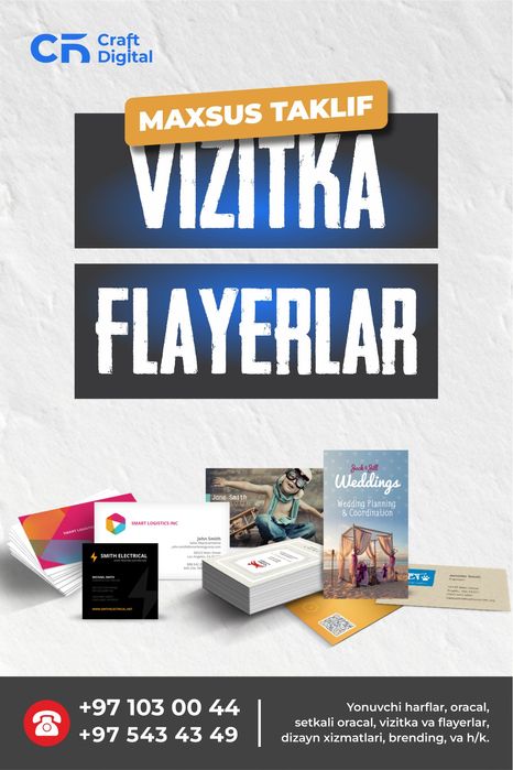 Tashqi reklama | Baner | 3D bukva | Yonuvchi bukva | Shtender