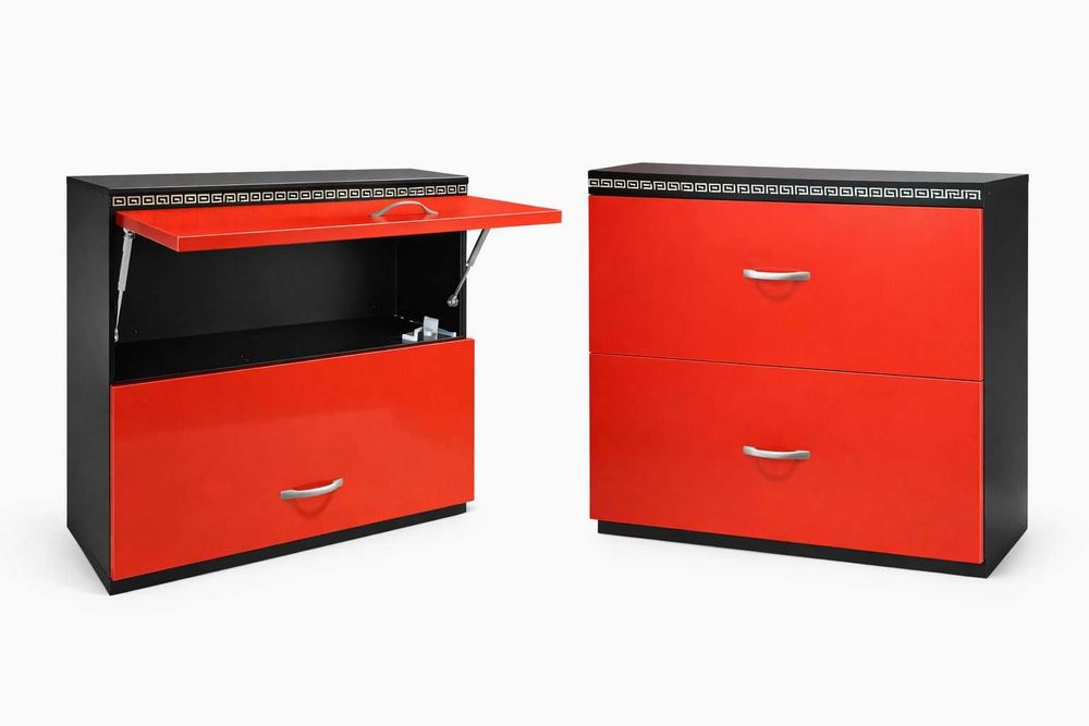 Горен кухненски шкаф с клапващи врати и профил 80 см